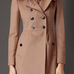 Camel burberry trench coat